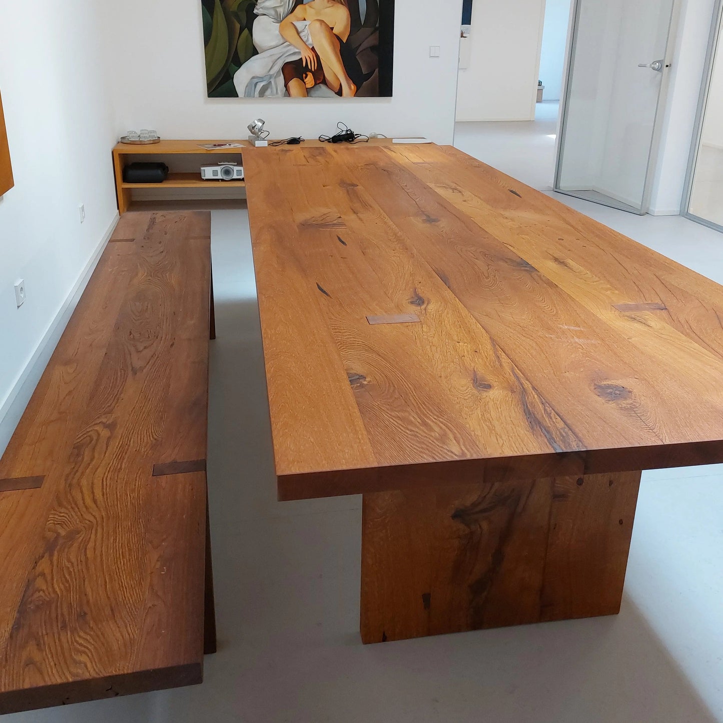 Holzmanufaktur Tisch ZEN/10 Besprechungstisch massiv Alteiche 260x100 x 75 cm