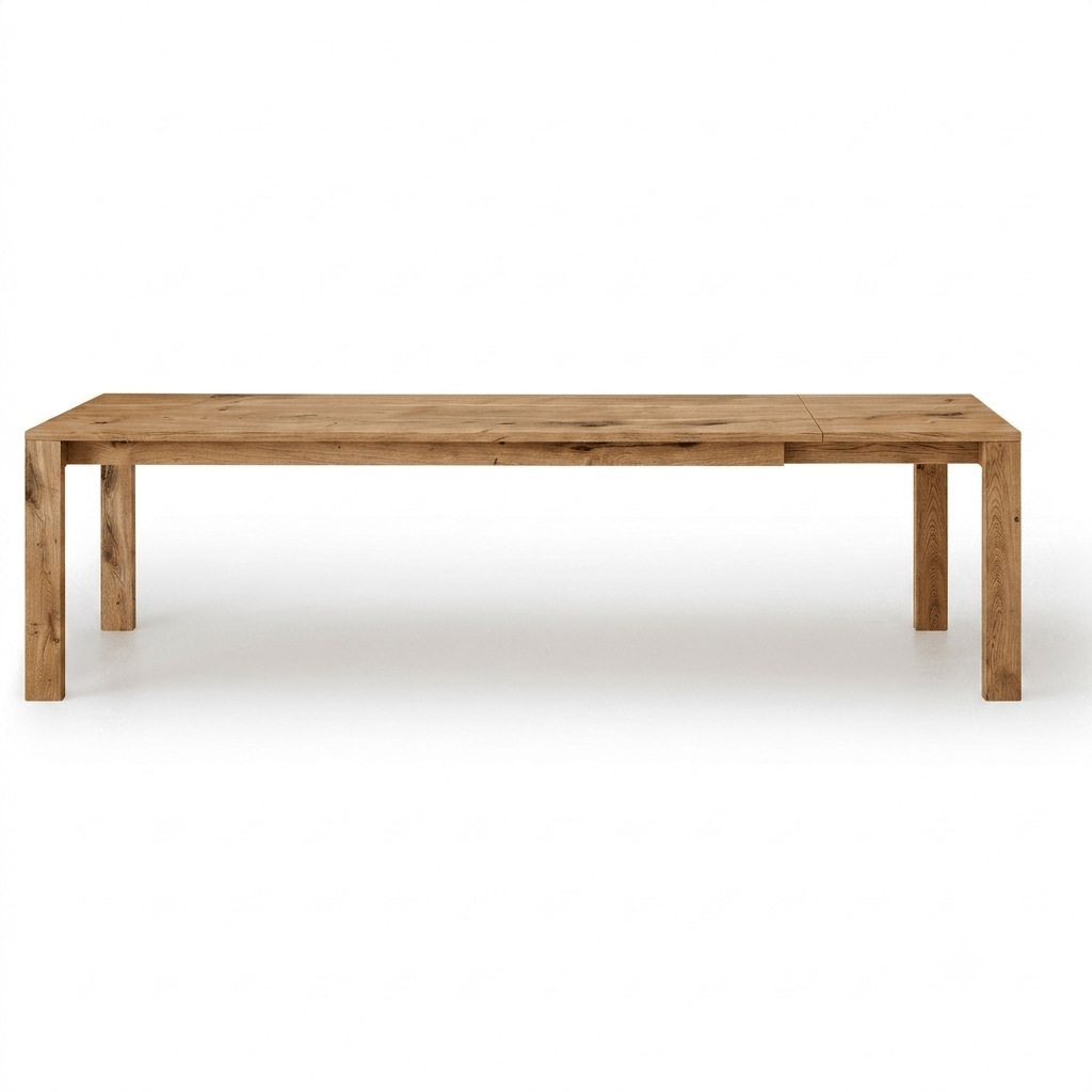 Holzmanufaktur ZOOM Tisch ausziehbar Wildeiche / 200 x 90 x 75 / 1 Einlegeplatte (Holz)