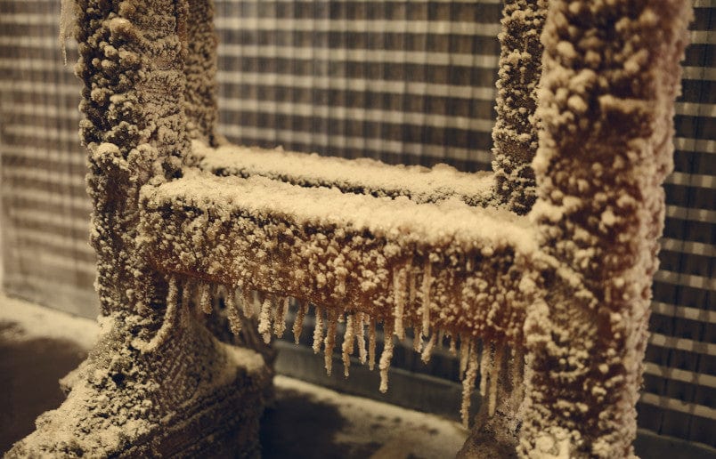 Der Arbeitsplatz für das Finish mit biologischen Ölen und Wachs