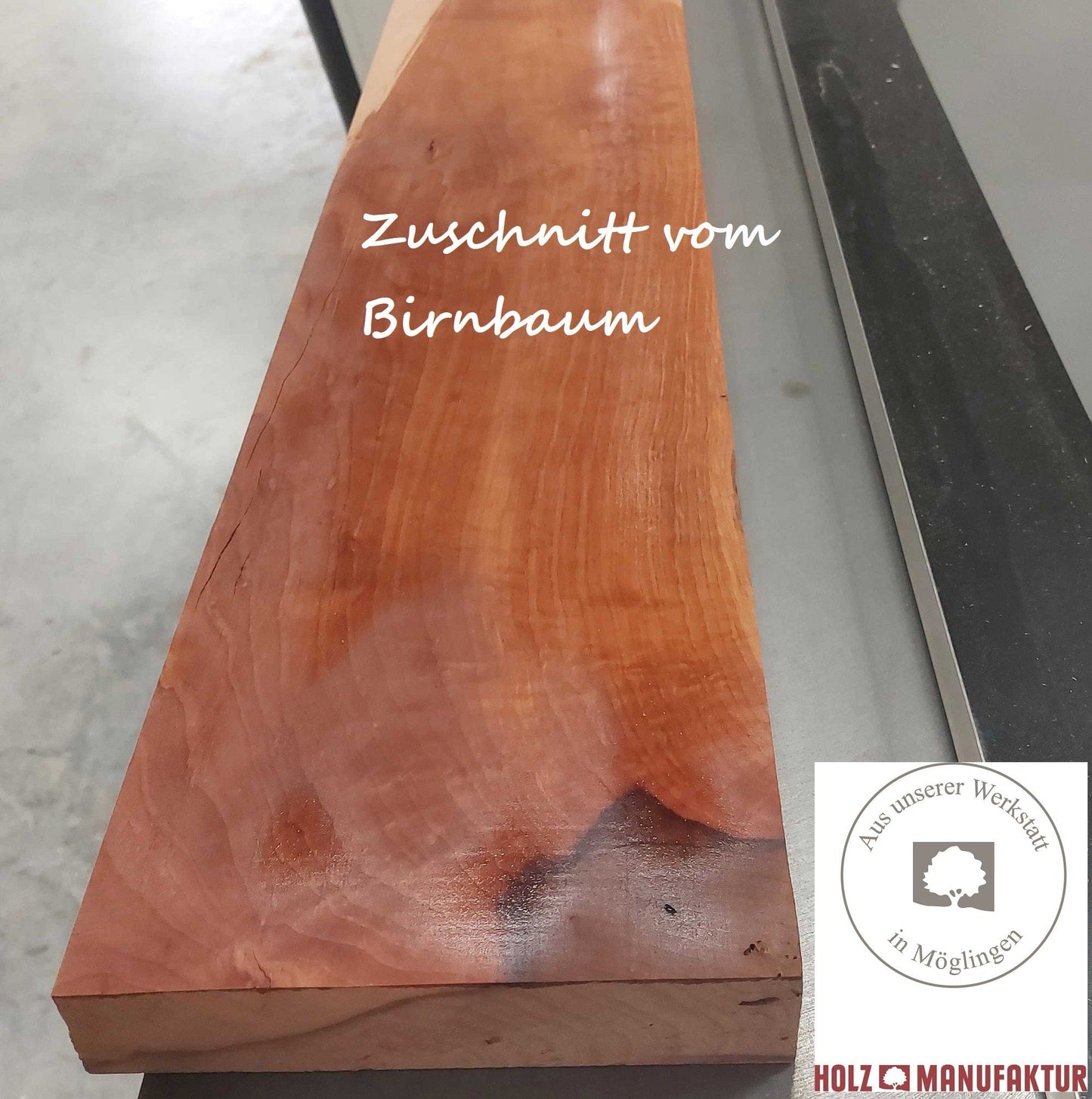 Holzmanufaktur Zuschnitt Birnbaum Massivholz Zuschnitt Stärke: 28 mm